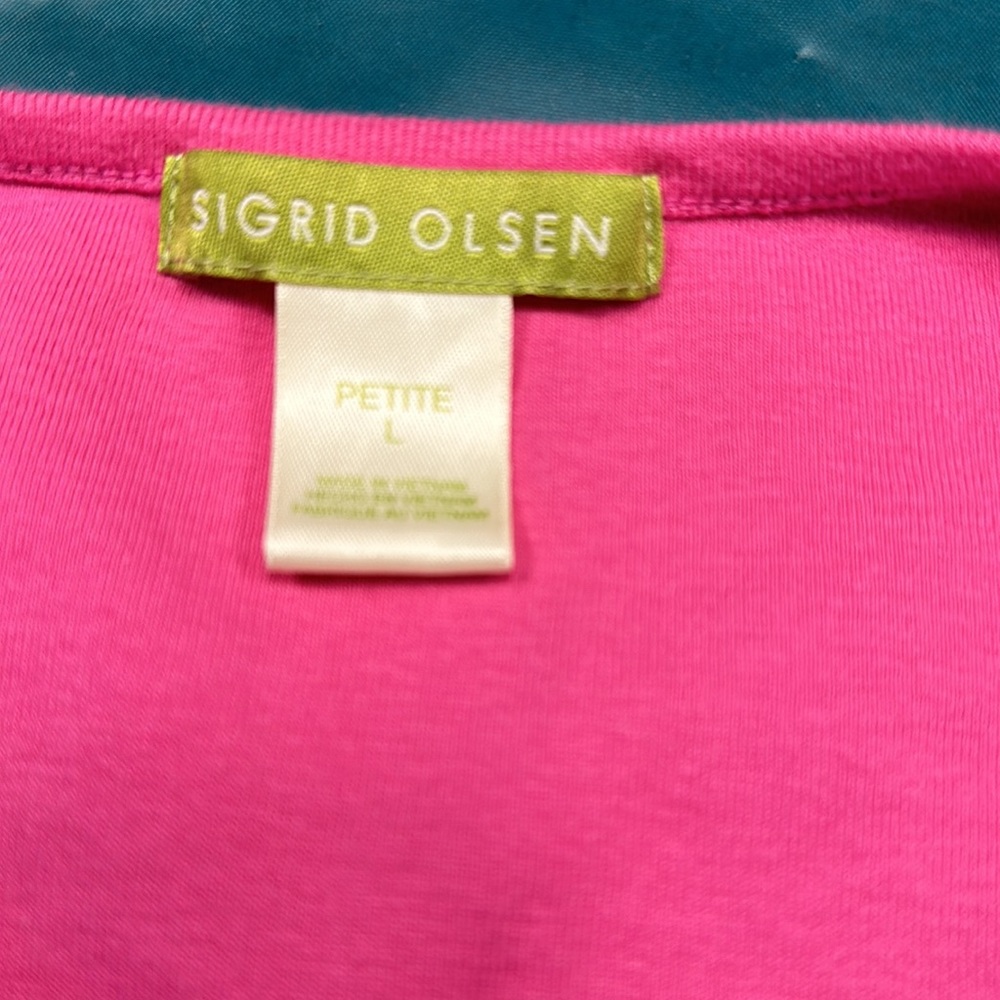 Sigrid Olsen V-Neck Lace & Sequin Trimmed Top - Picture 5 of 6